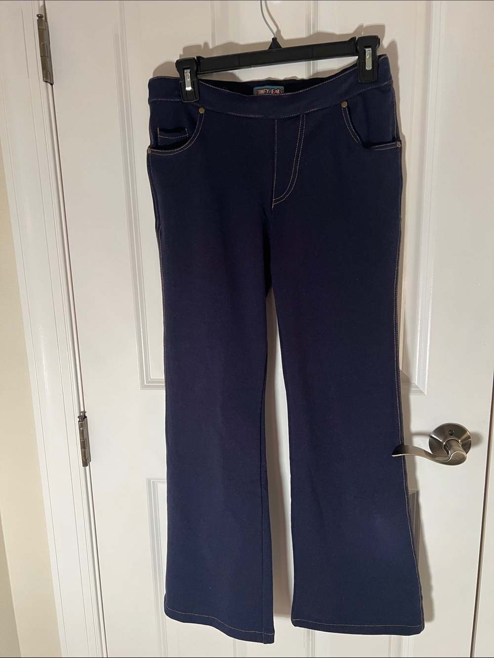 Jean’s Look Stretch Navy Pants Size Small New No Tags Comfy Jeans